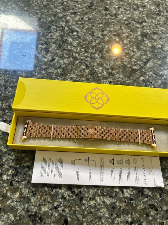 Kendra Scott Accessories - Kendra Scott Alex 5 Link Rose Gold Stainless Steel Apple Watch Band Women NEW